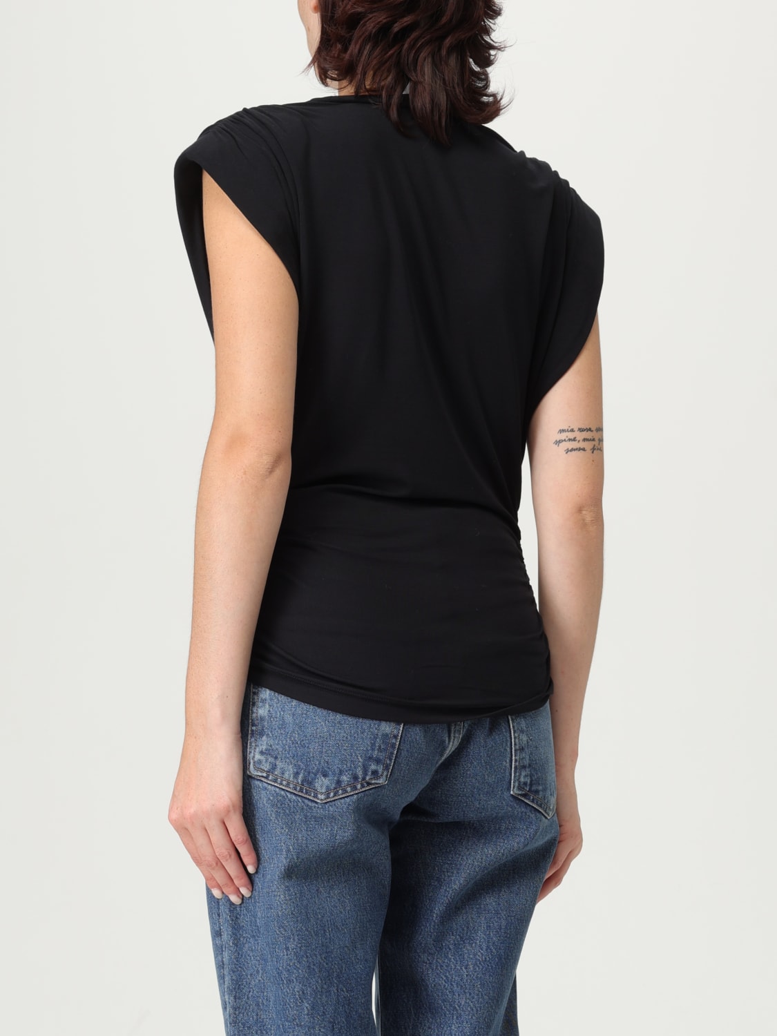 ISABEL MARANT ETOILE TOP: T-shirt femme Isabel Marant Etoile, Noir - Img 3