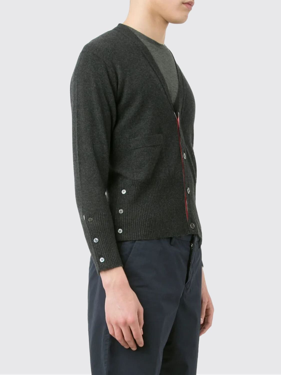 THOM BROWNE SWEATER: Sweater men Thom Browne, Grey - Img 3