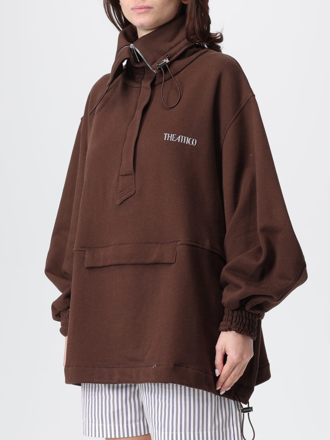 THE ATTICO JACKET: Sweatshirt woman The Attico, Brown - Img 4