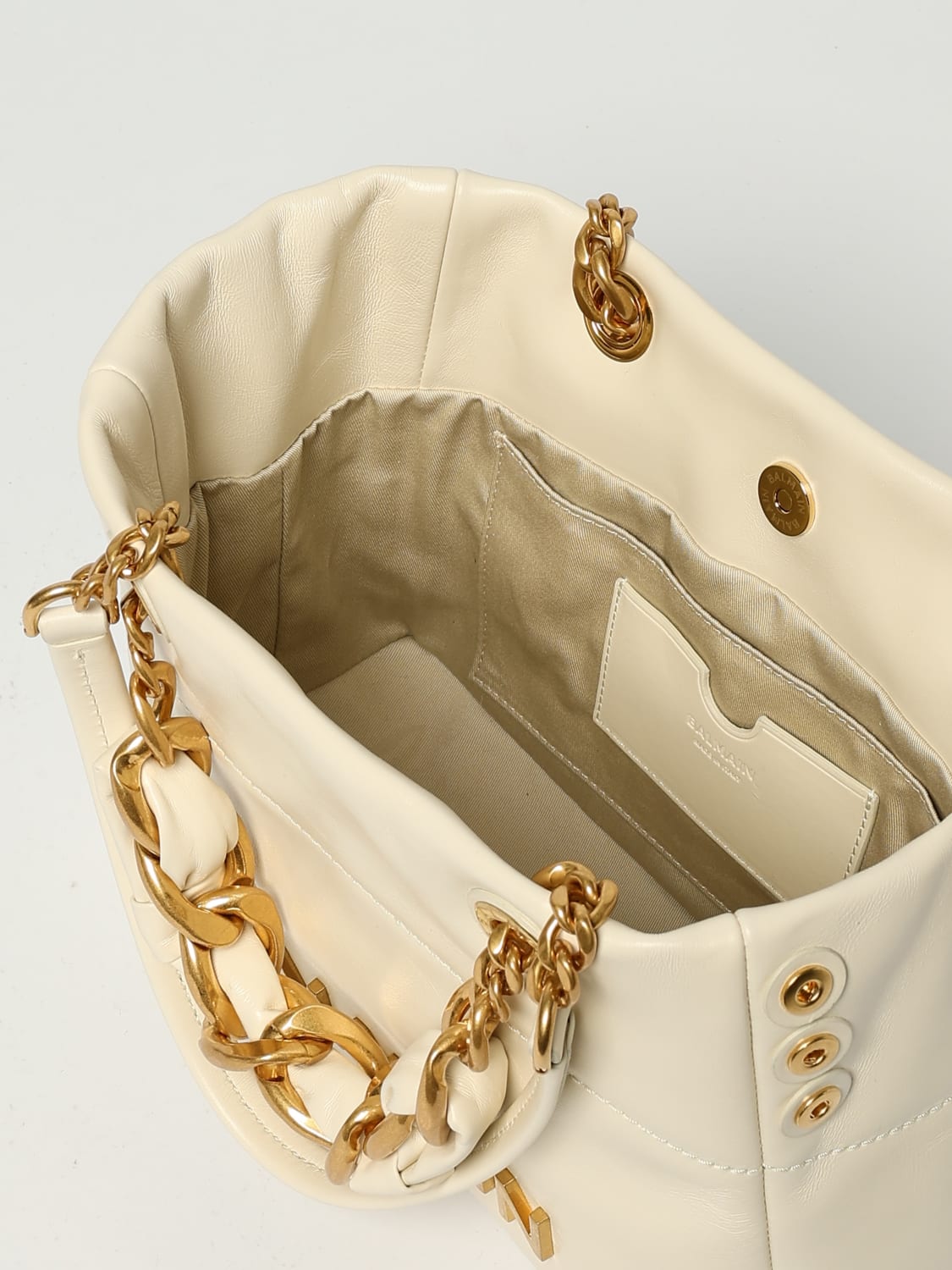 BALMAIN BOLSO DE HOMBRO: Bolso de hombro mujer Balmain, Beige - Img 5