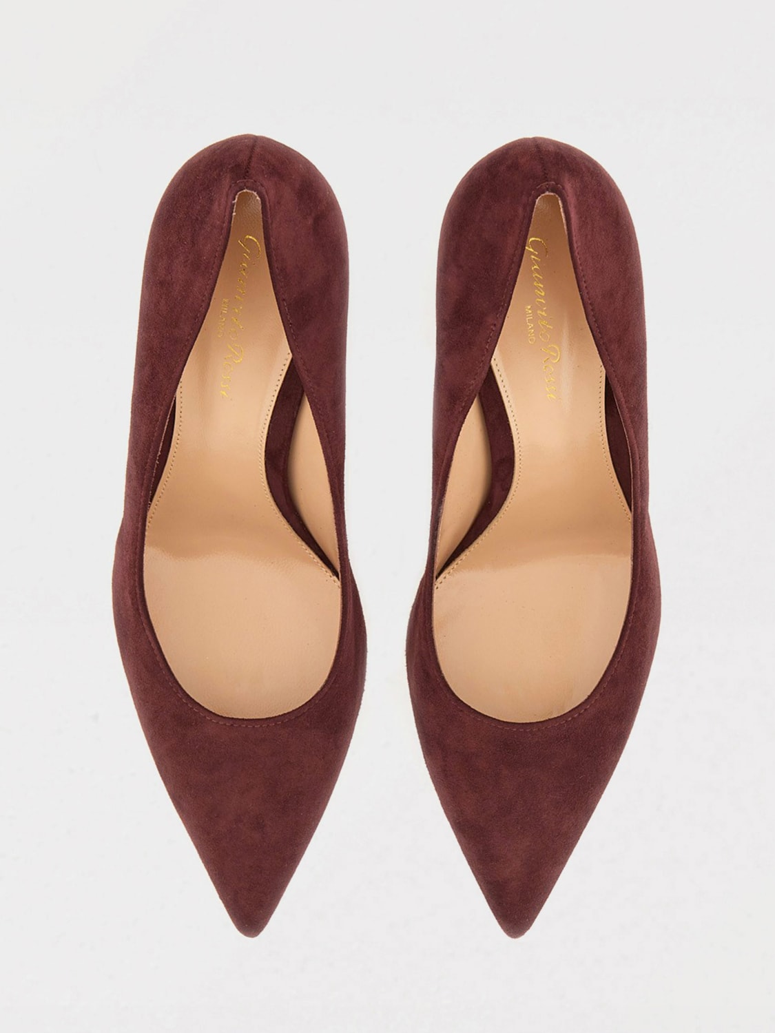 GIANVITO ROSSI DÉCOLLETÉ: Décolleté Gianvito Rossi in camoscio , Bruciato - Img 4