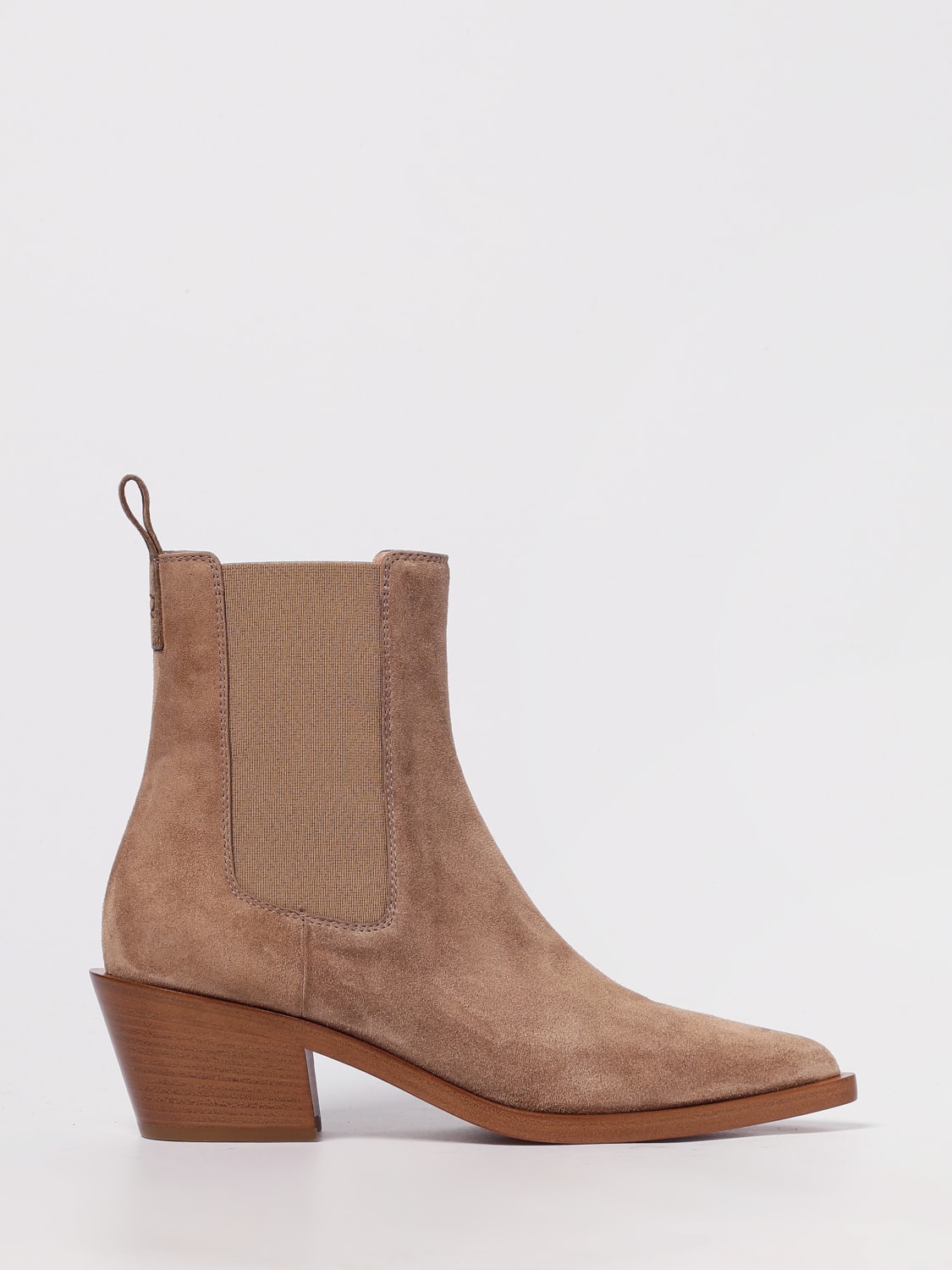 GIANVITO ROSSI BOOTS: Flat ankle boots woman Gianvito Rossi, Beige - Img 1