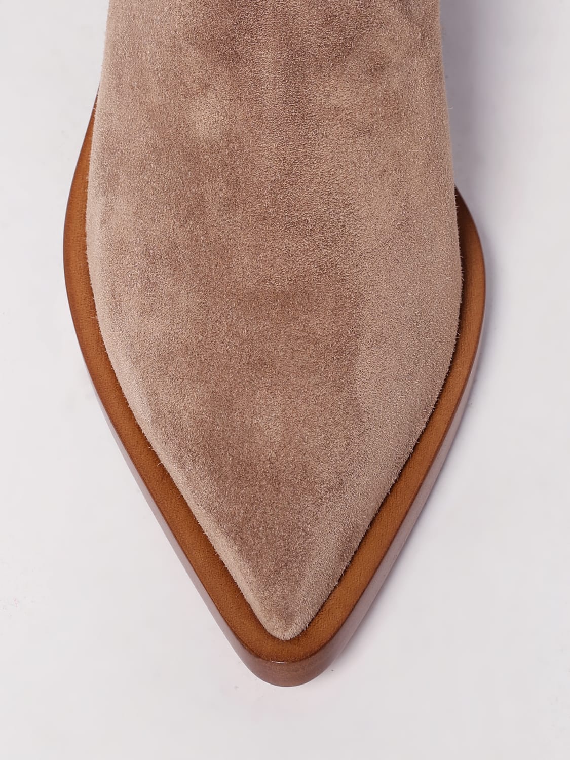 GIANVITO ROSSI BOOTS: Flat ankle boots woman Gianvito Rossi, Beige - Img 4