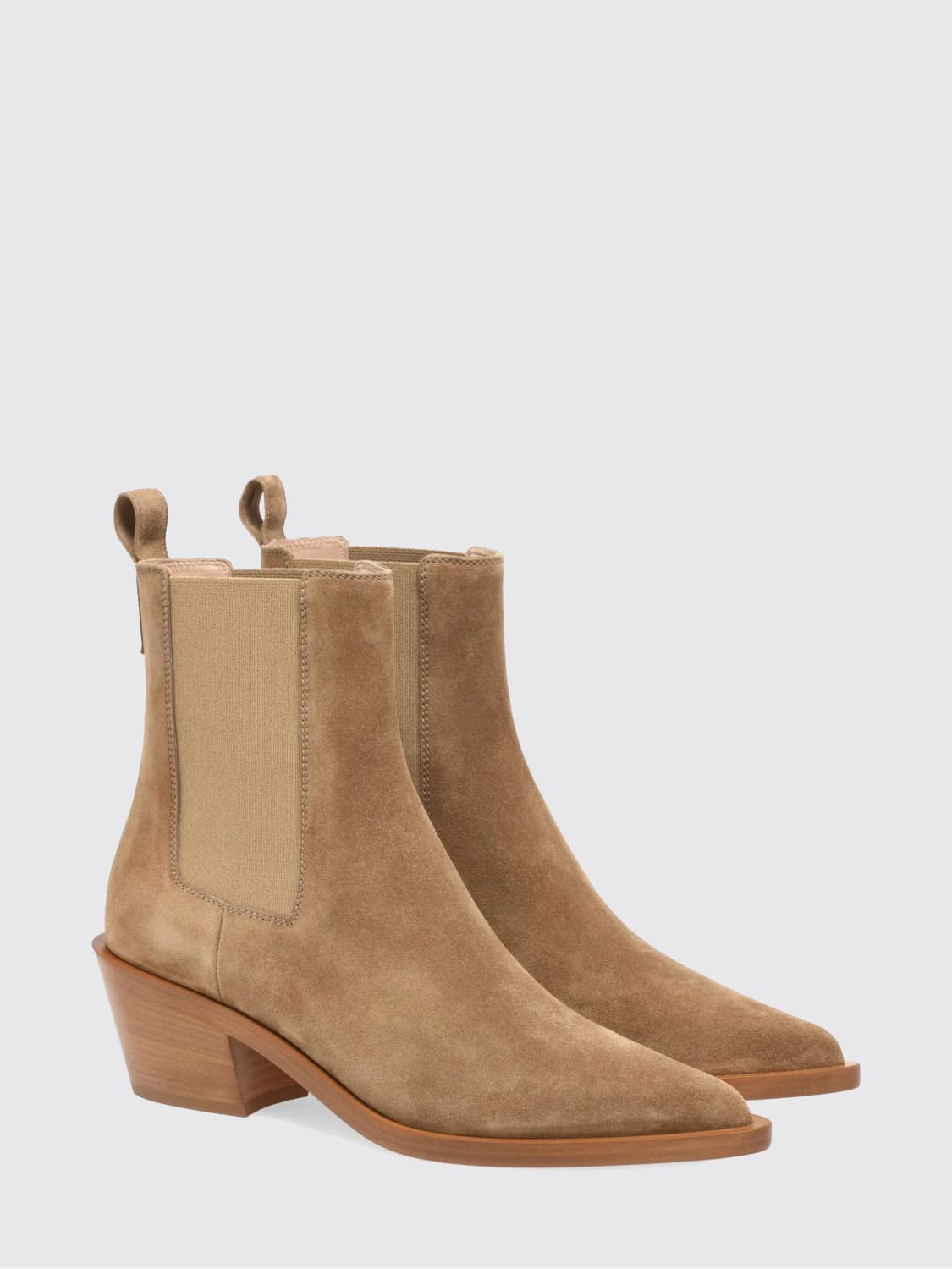 GIANVITO ROSSI BOOTS: Flat ankle boots woman Gianvito Rossi, Brown - Img 2