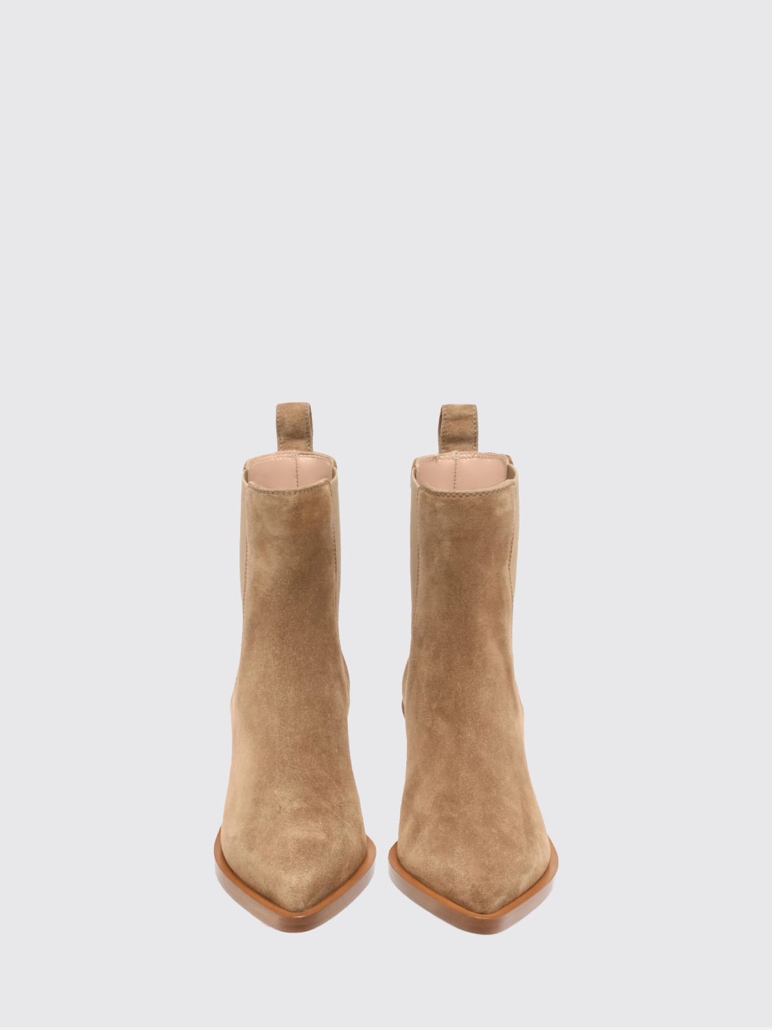 GIANVITO ROSSI BOOTS: Flat ankle boots woman Gianvito Rossi, Brown - Img 4