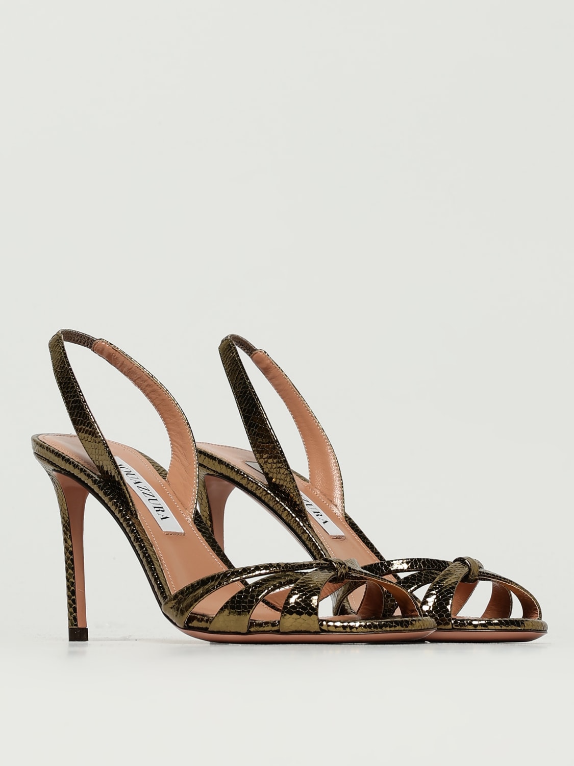 AQUAZZURA HEELED SANDAL: Heeled sandals woman Aquazzura, Green - Img 2