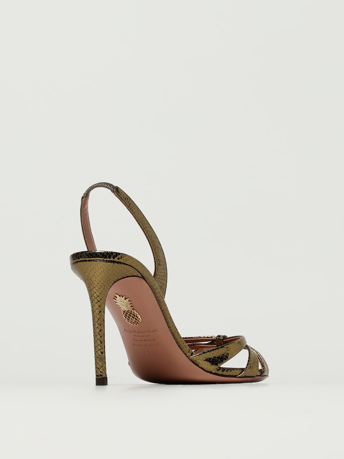 AQUAZZURA HEELED SANDAL: Heeled sandals woman Aquazzura, Green - Img 3