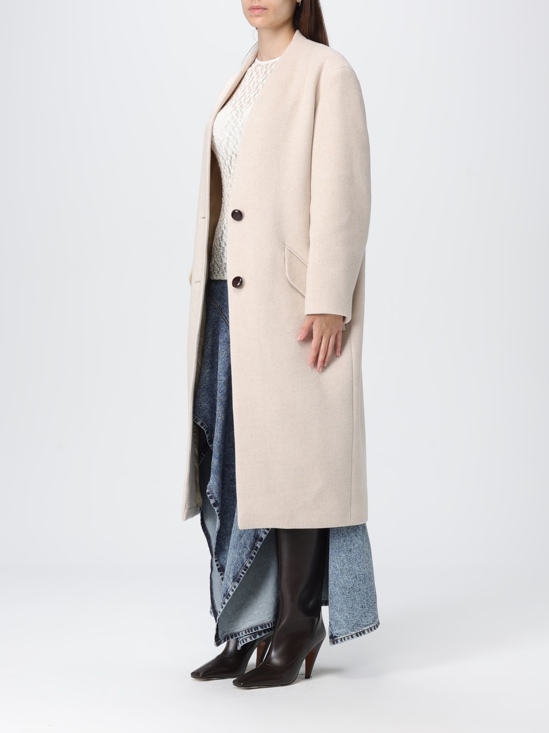 ISABEL MARANT MANTEL: Mantel damen Isabel Marant, Beige - Img 3