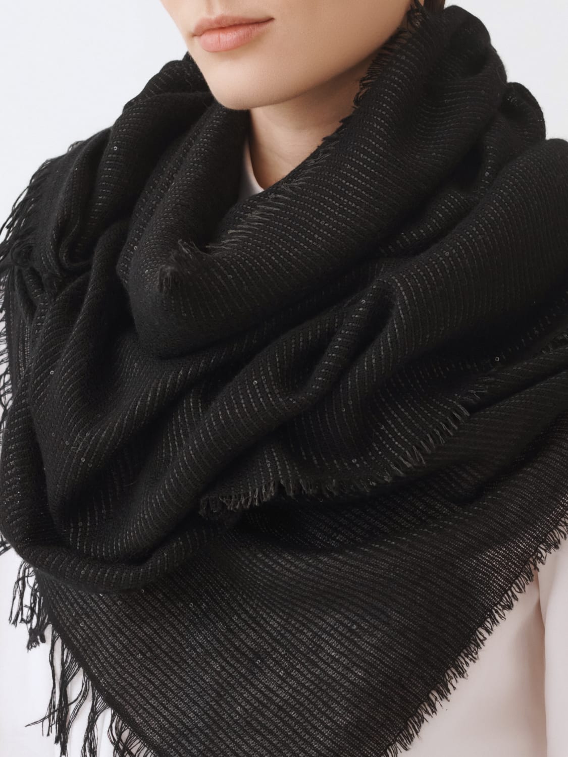FABIANA FILIPPI BUFANDA: Bufanda mujer Fabiana Filippi, Negro - Img 2