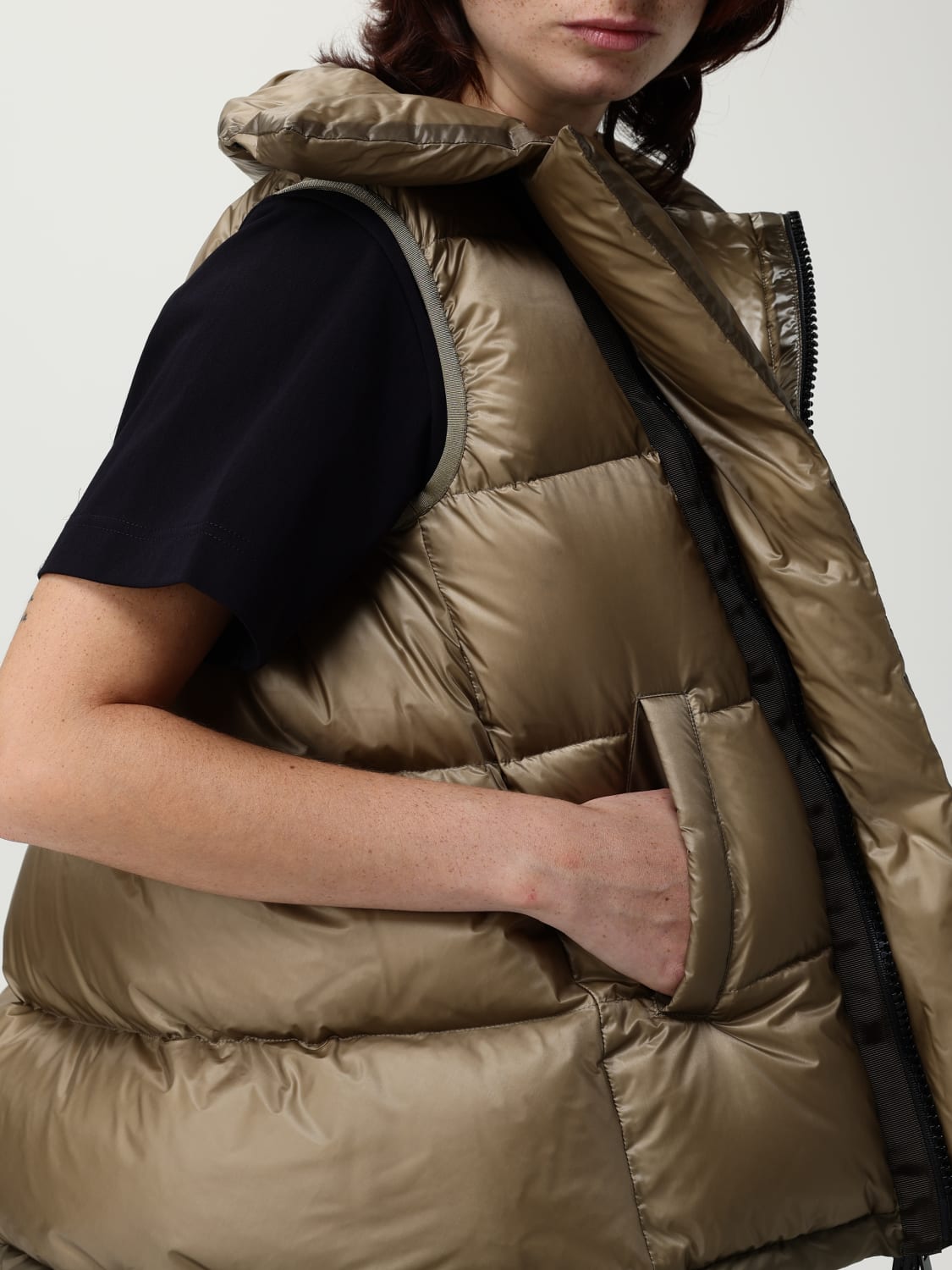 SACAI GILET: Veste femme Sacai, Beige - Img 5