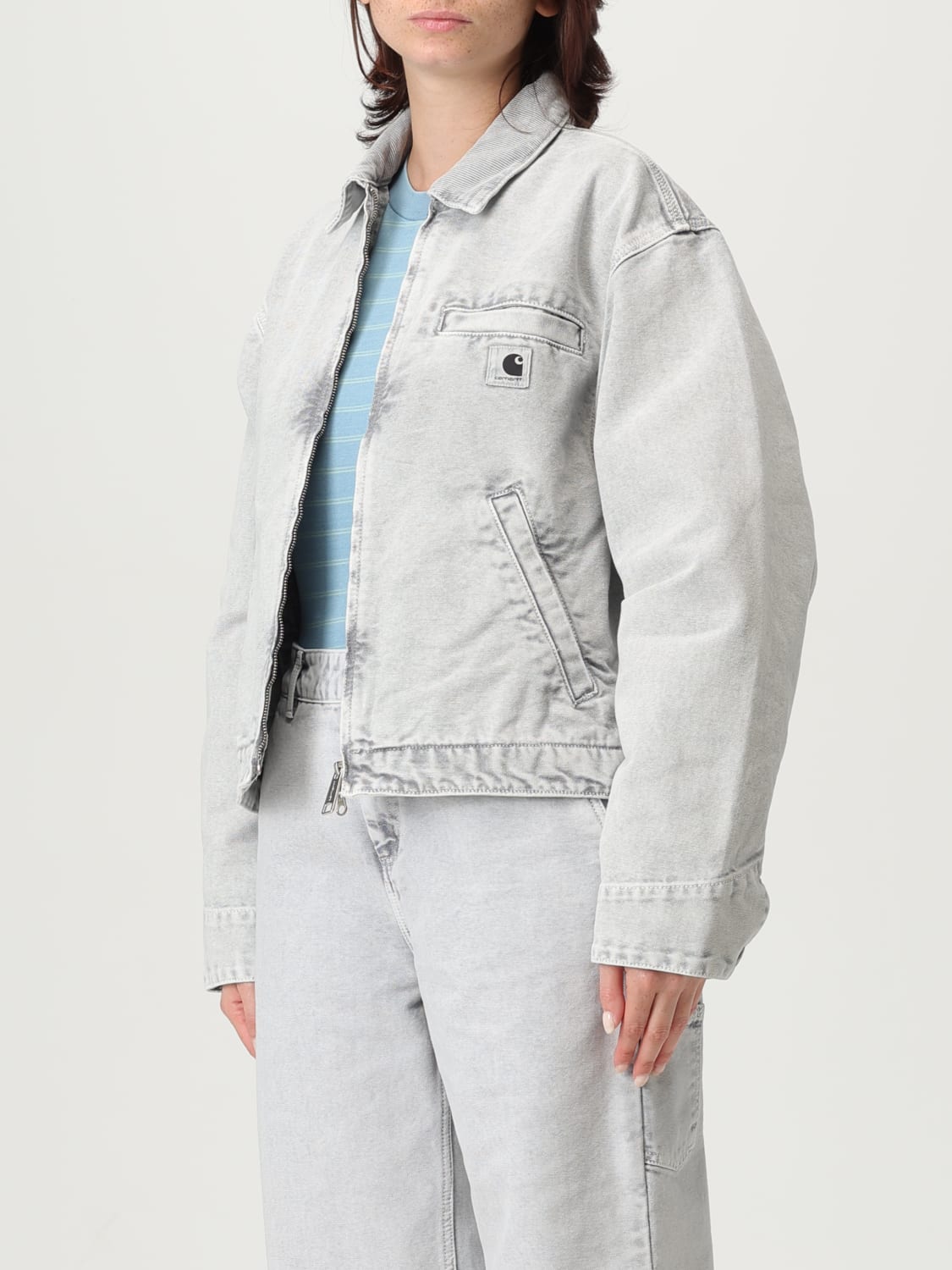 CARHARTT WIP JACKET: Jacket woman Carhartt Wip, Grey - Img 4