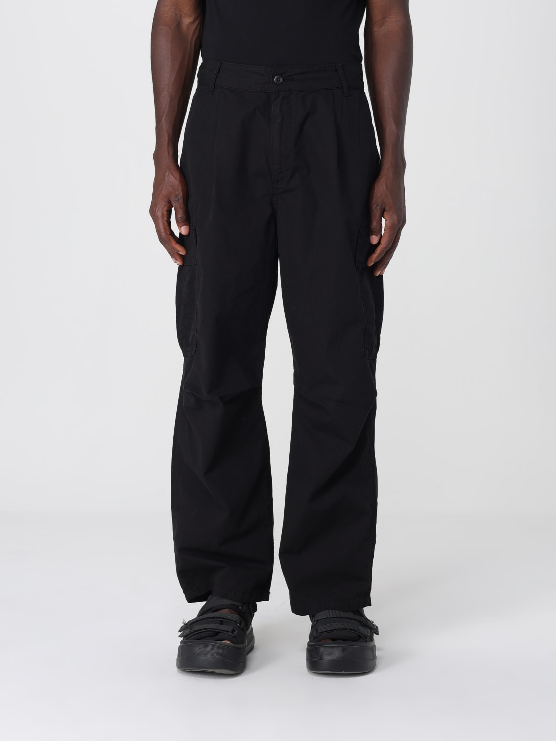 CARHARTT WIP PANTALONI: Pantalone cargo Carhartt Wip in cotone , Nero - Img 1