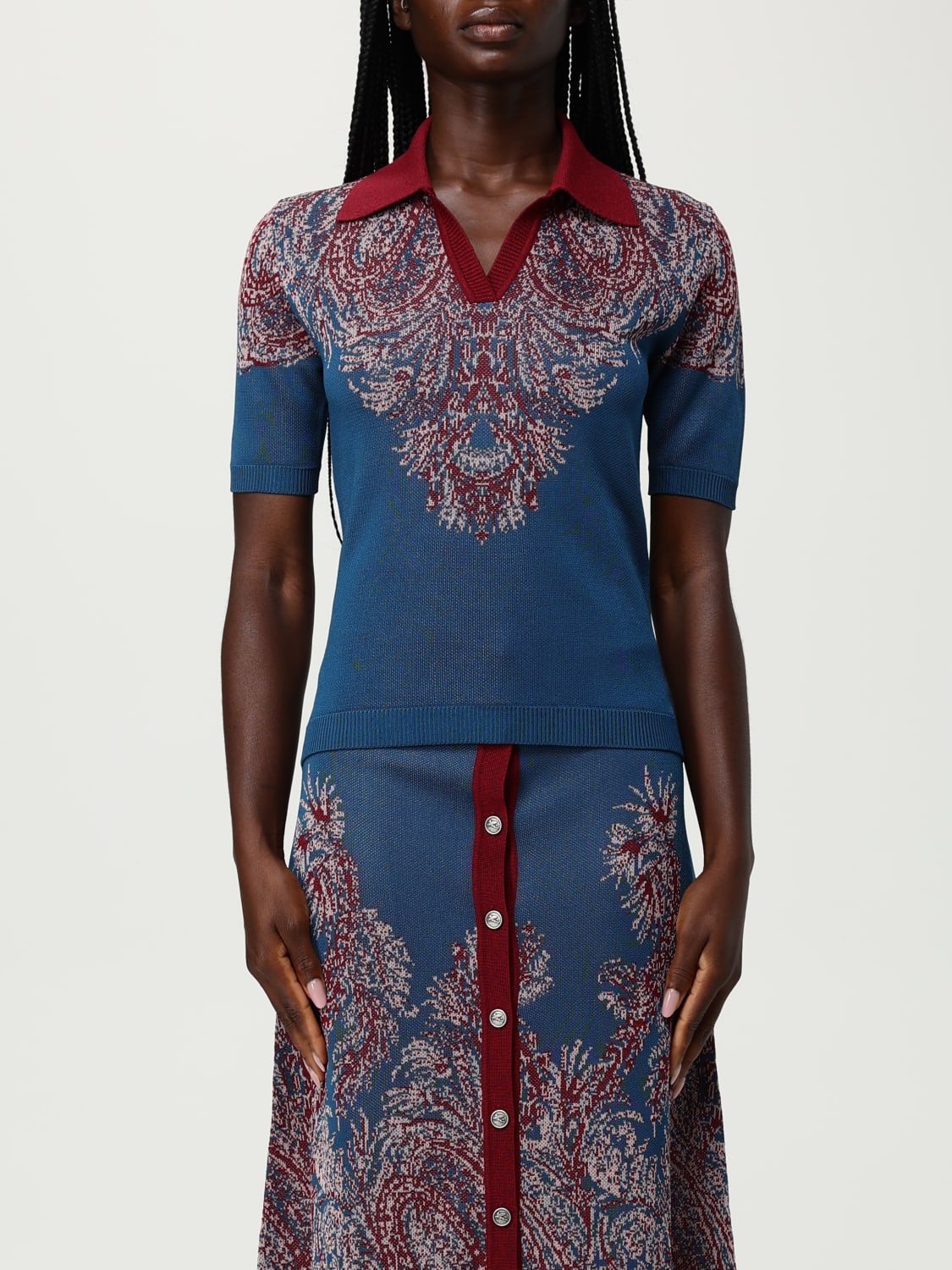 ETRO POLO: Polo mujer Etro, Violeta - Img 1