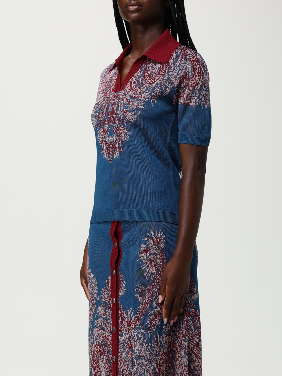 ETRO POLO: Polo mujer Etro, Violeta - Img 4