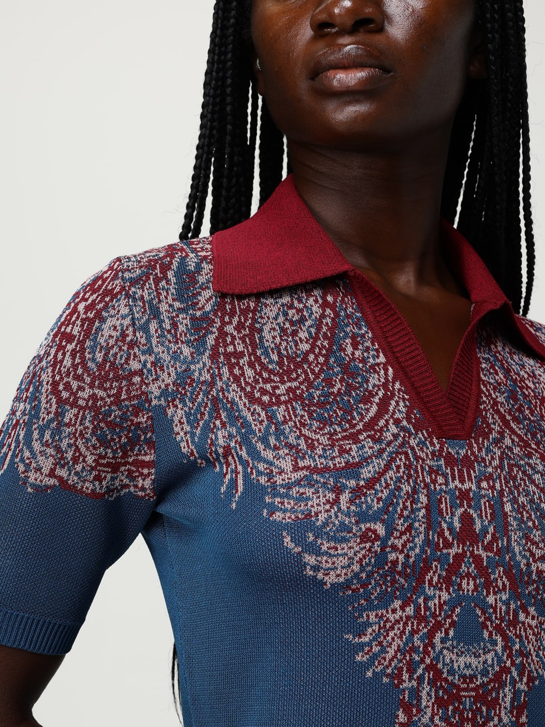 ETRO POLO: Polo mujer Etro, Violeta - Img 5