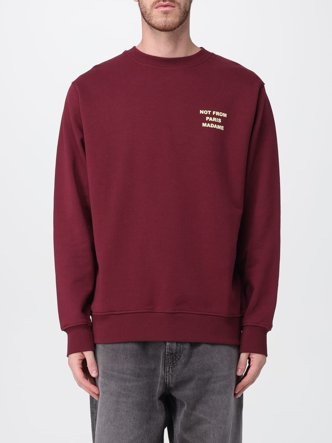 DRÔLE DE MONSIEUR 卫衣: 卫衣 男士 Drôle De Monsieur, 红色 - Img 1