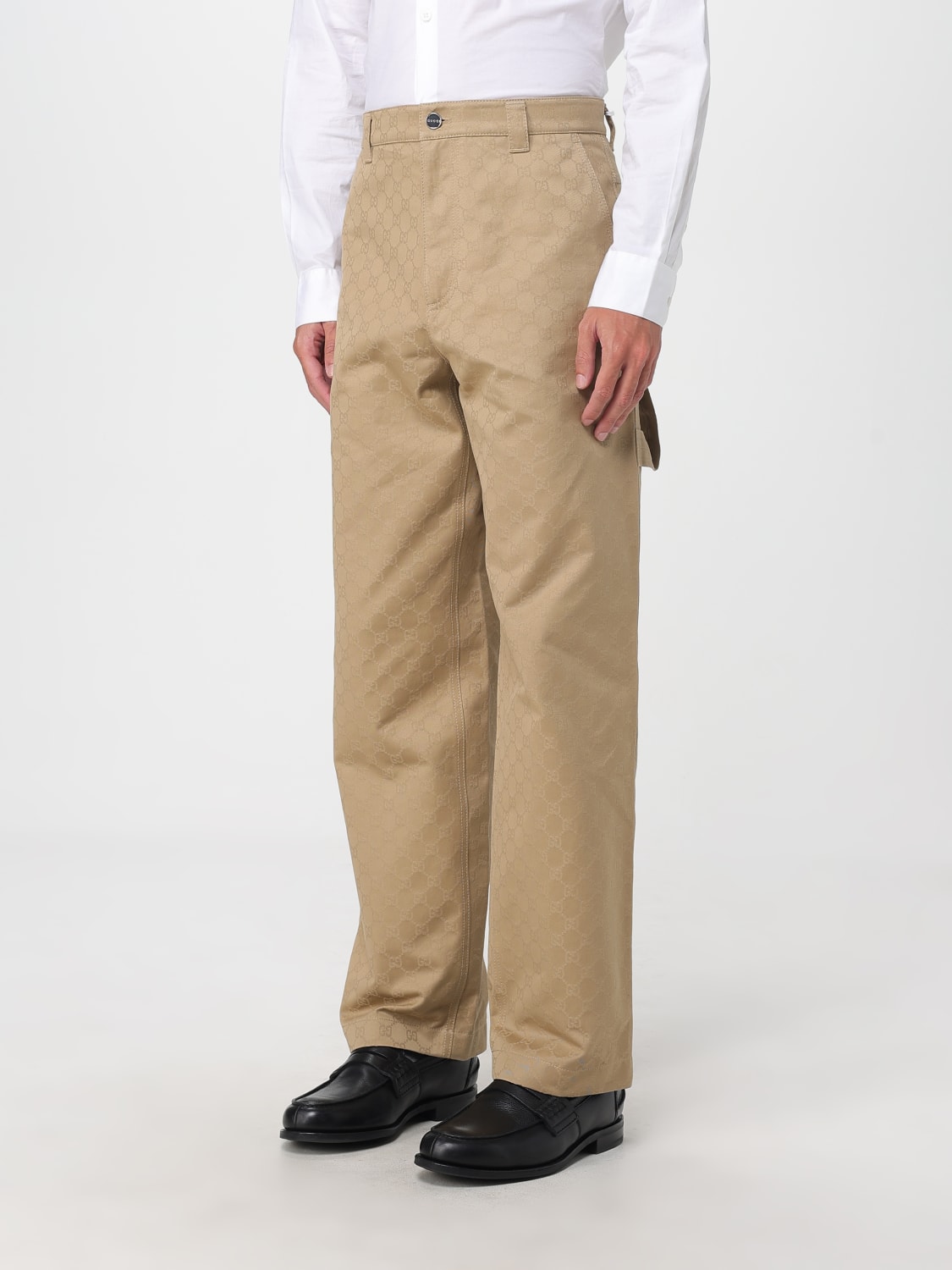 GUCCI PANTS: Pants men Gucci, Camel - Img 4