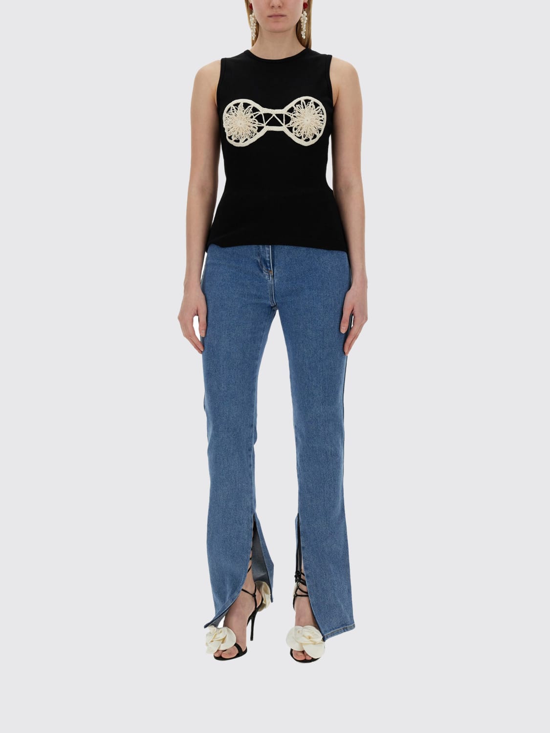 MAGDA BUTRYM TOP: T-shirt woman Magda Butrym, Black - Img 3