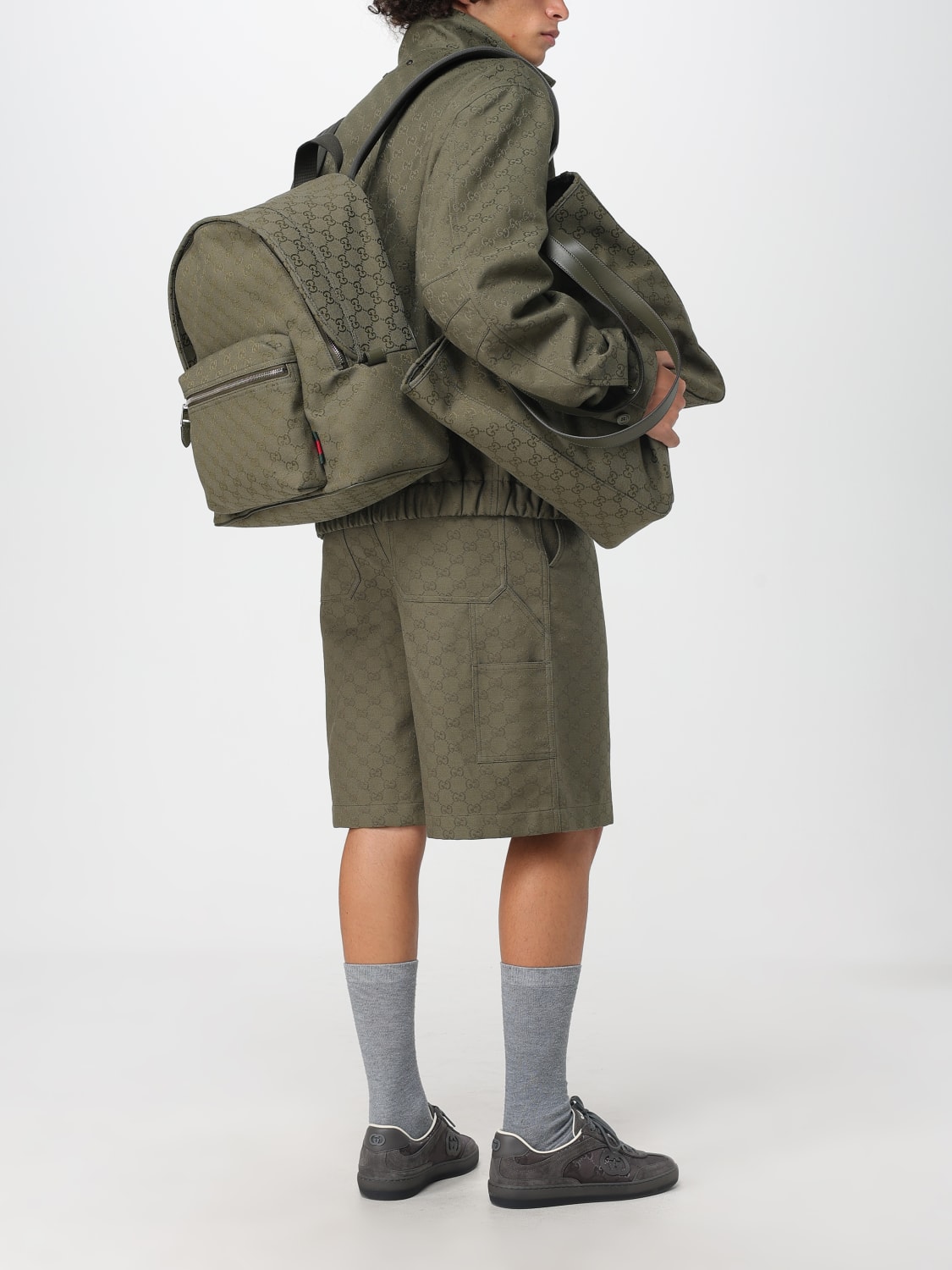 GUCCI BACKPACK: Bags men Gucci, Green - Img 2