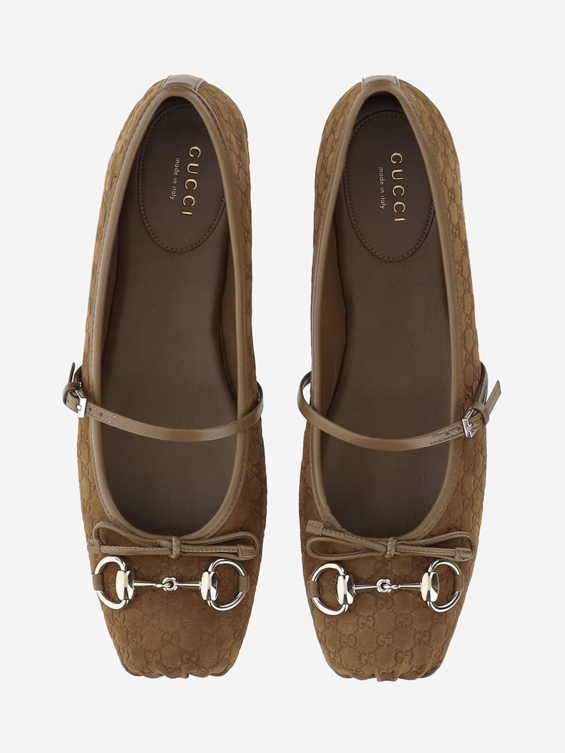GUCCI BALLET FLAT: Ballet flats woman Gucci, Brown - Img 4