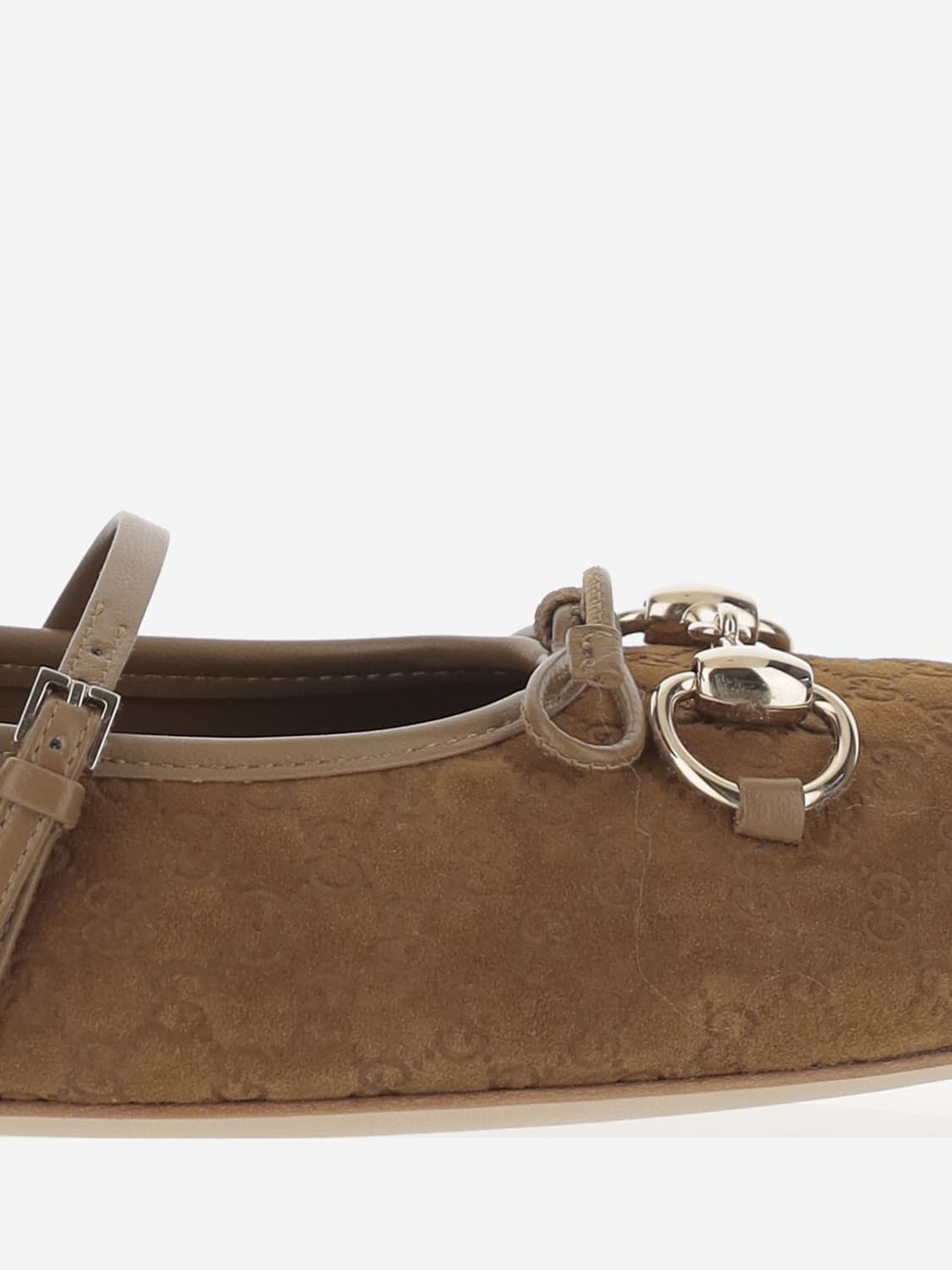 GUCCI BALLET FLAT: Ballet flats woman Gucci, Brown - Img 5