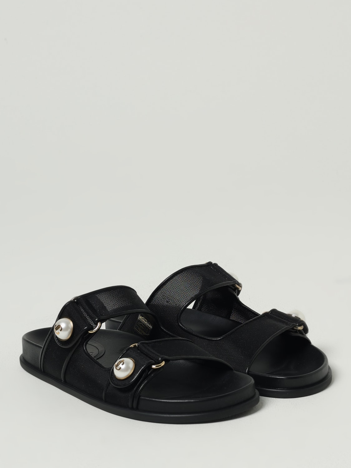 JIMMY CHOO SANDALEN MIT ABSATZ: Flache sandalen damen Jimmy Choo, Schwarz - Img 2