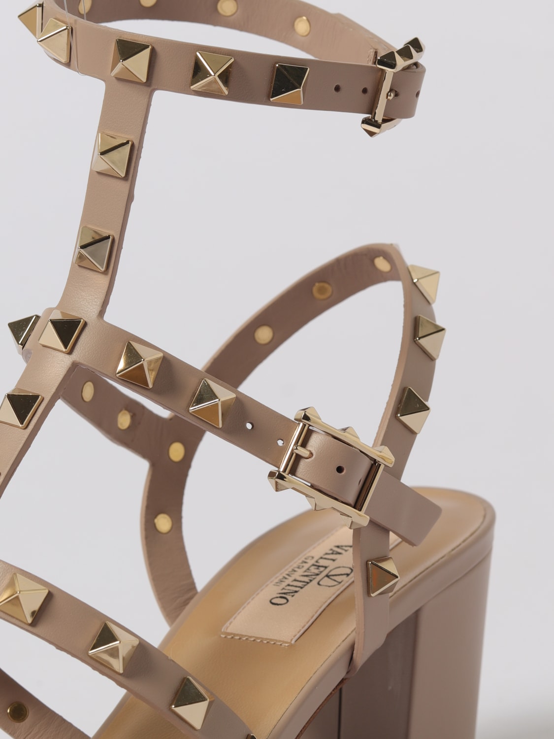 VALENTINO GARAVANI SANDALIAS DE TACÓN: Zapatos mujer Valentino Garavani, Rosa Pálido - Img 4