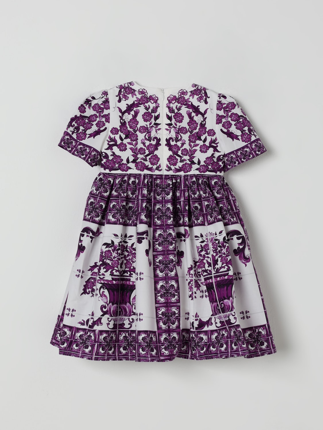 DOLCE & GABBANA ABITO: Abito con stampa maioliche Dolce & Gabbana, Viola - Img 2