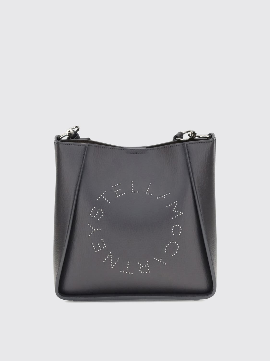 STELLA MCCARTNEY BORSA MINI: Borsa Stella McCartney in pelle sintetica a grana , Grigio - Img 1