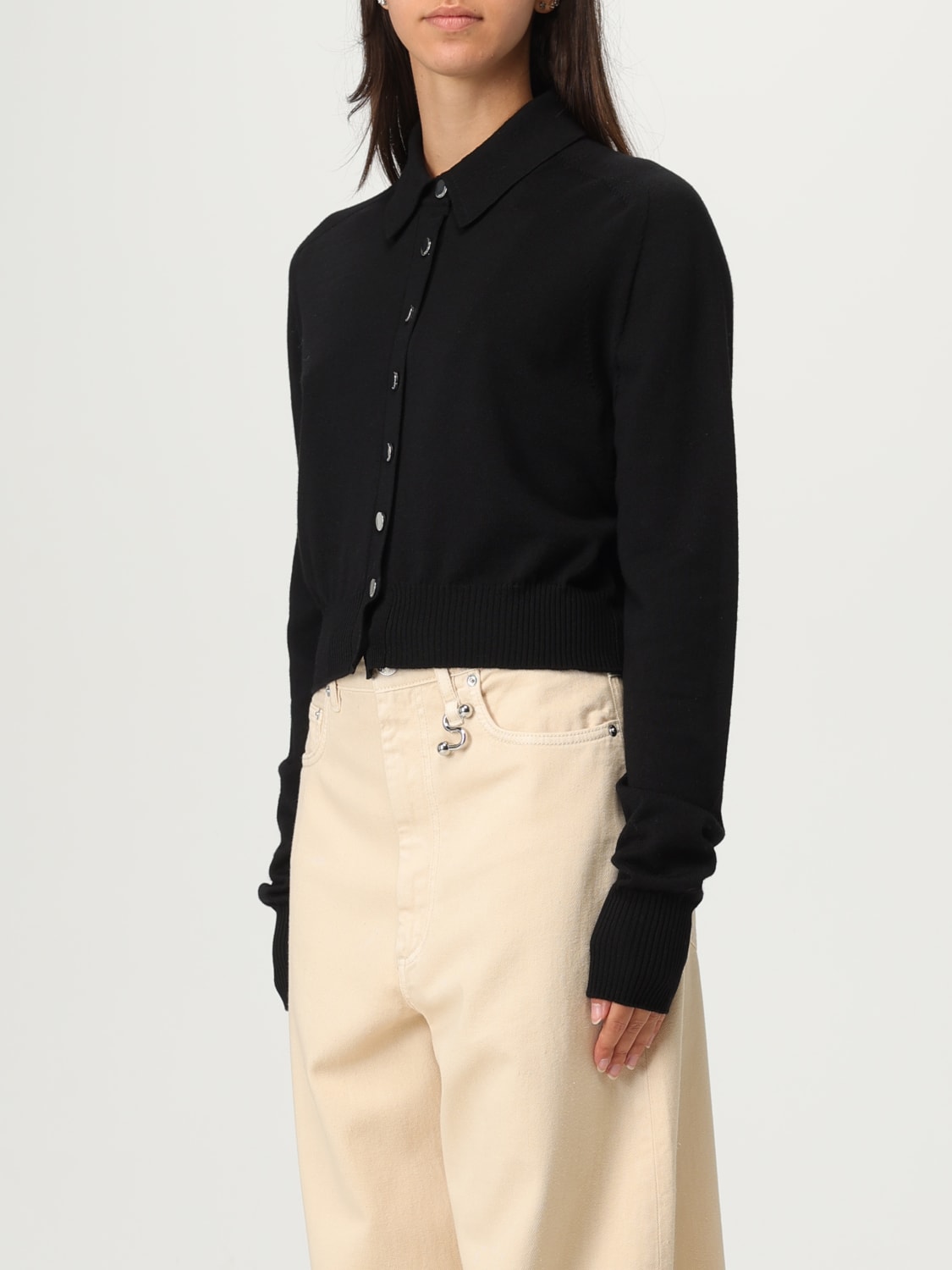 SPORTMAX MAGLIA: Cardigan Sportmax in lana vergine , Nero - Img 4