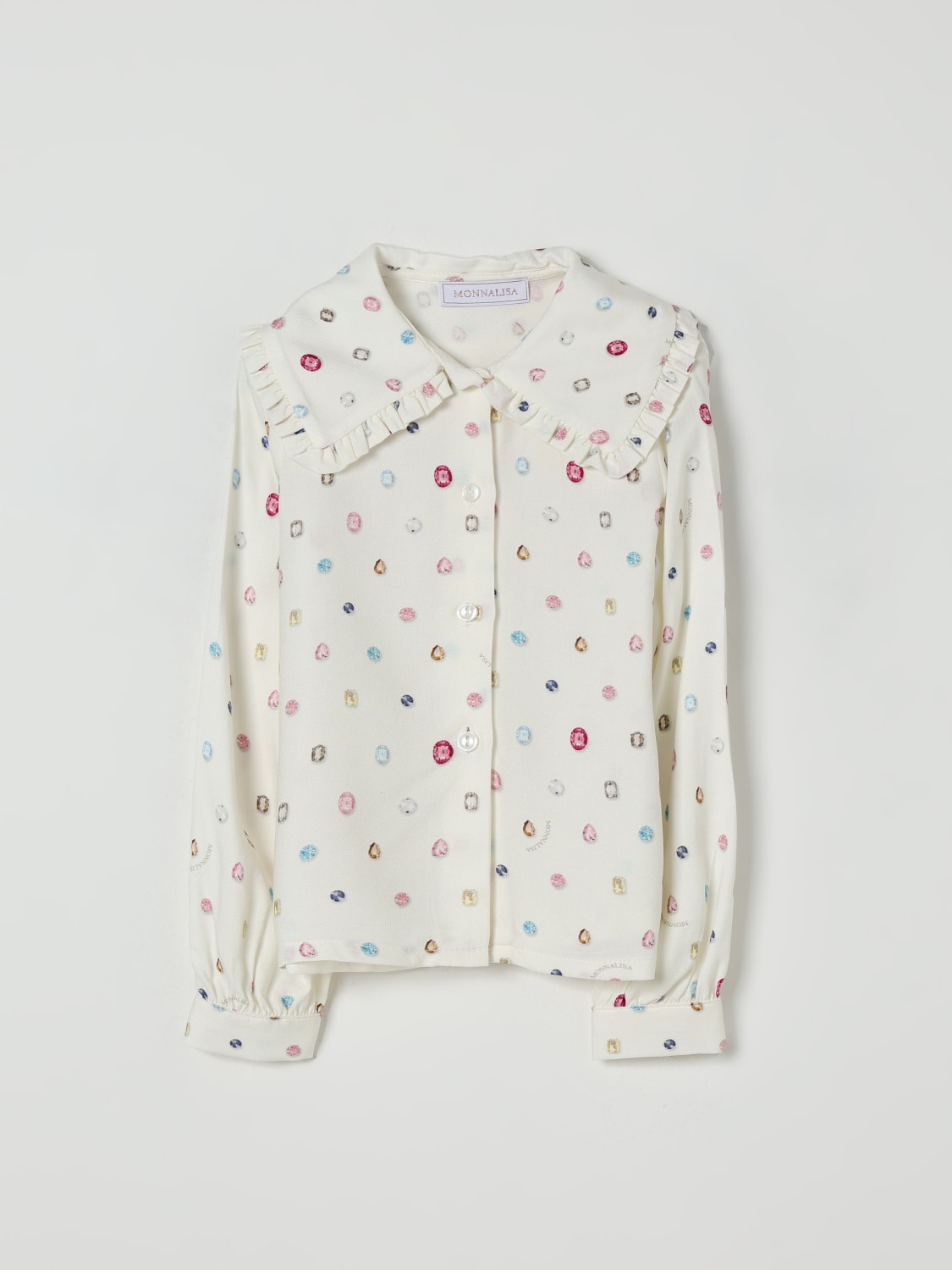 MONNALISA BLUSE: Bluse kinder Monnalisa, Yellow Cream - Img 1