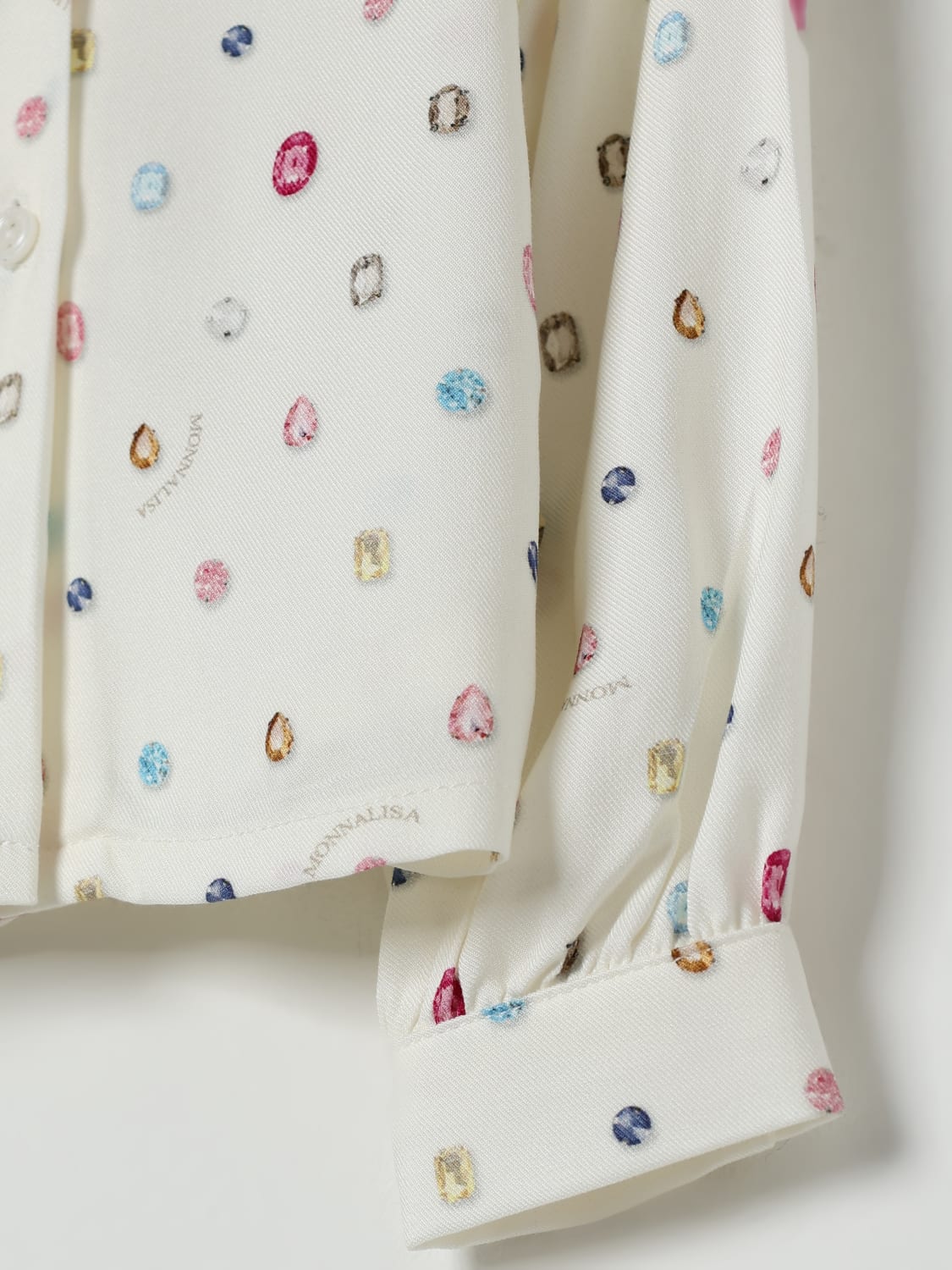 MONNALISA BLUSE: Bluse kinder Monnalisa, Yellow Cream - Img 3