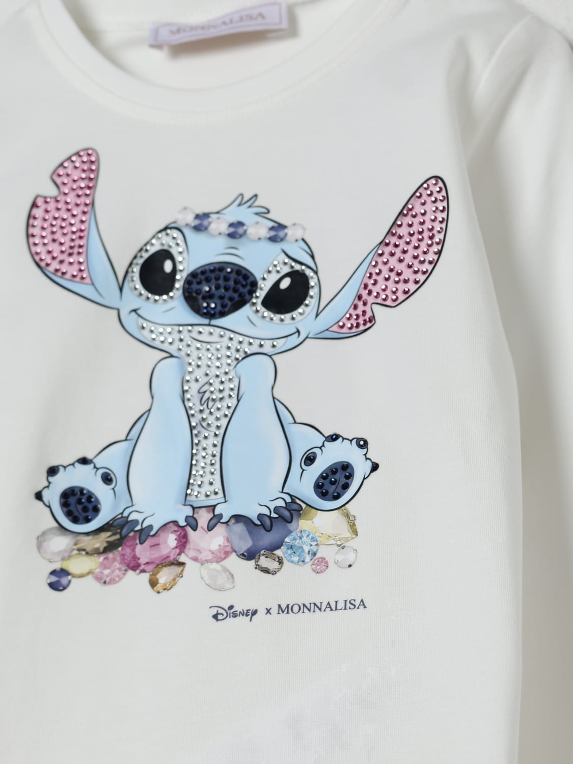 MONNALISA T-SHIRT: T-shirt kids Monnalisa, Yellow Cream - Img 3