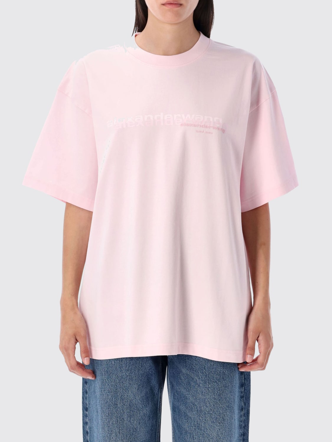 ALEXANDER WANG T-SHIRT: T-shirt woman Alexander Wang, Pink - Img 1