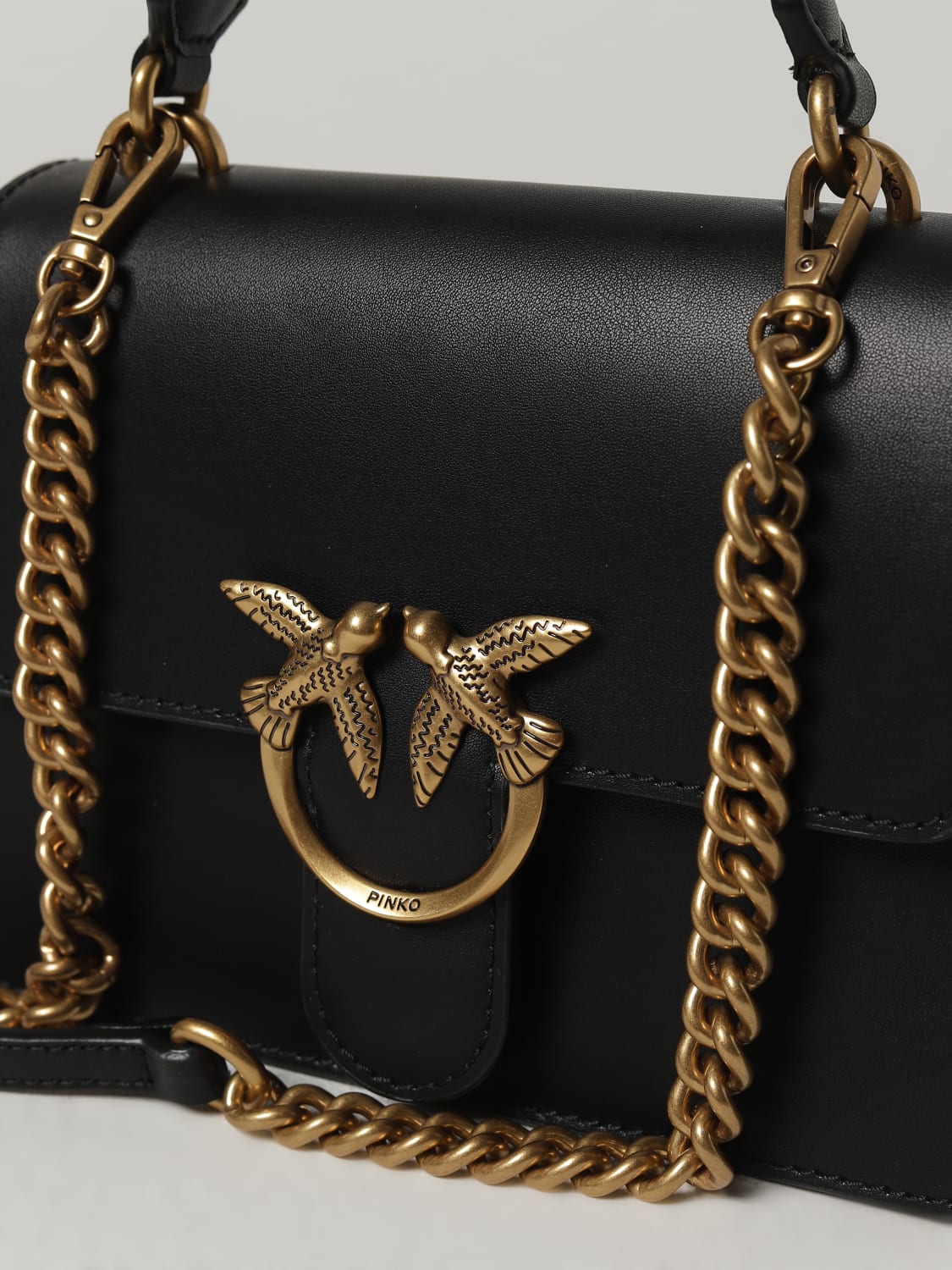 PINKO BORSA MINI: Borsa Love Bag Bag Pinko in pelle , Nero - Img 3