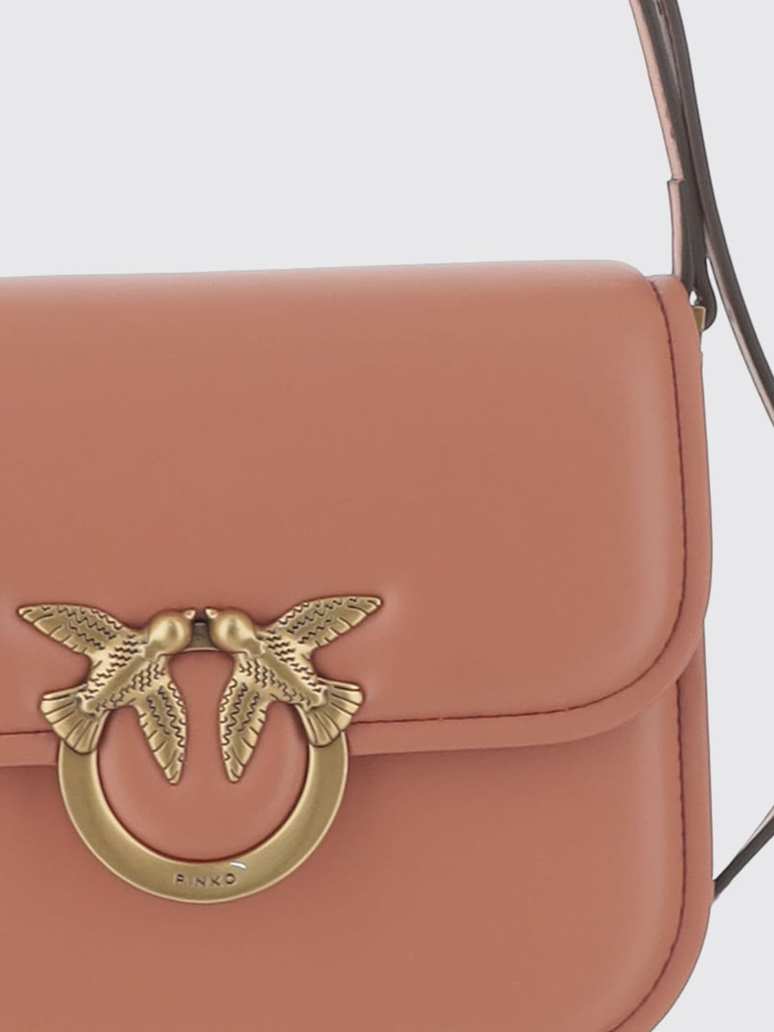 PINKO MINI BAG: Shoulder bag woman Pinko, Brown - Img 4