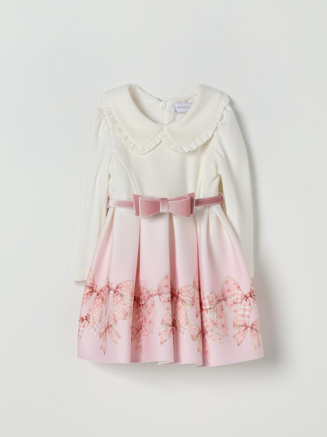 MONNALISA 连衣裙: 连衣裙 儿童 Monnalisa, 奶油黄 - Img 1