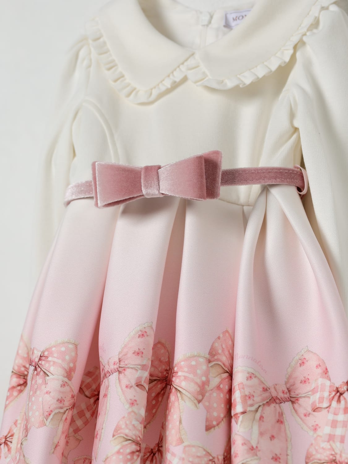 MONNALISA 连衣裙: 连衣裙 儿童 Monnalisa, 奶油黄 - Img 3