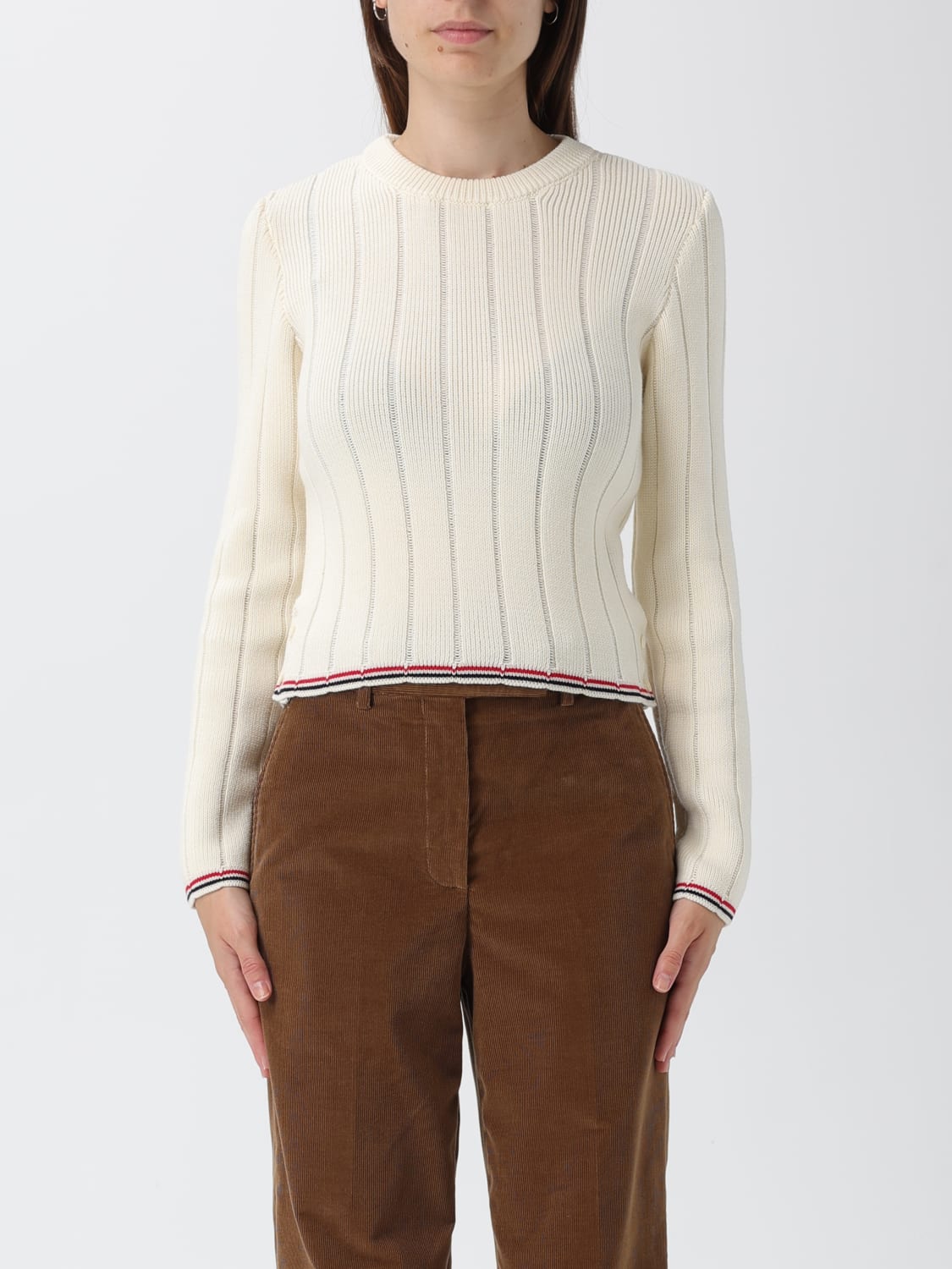 THOM BROWNE PULLOVER: Pullover damen Thom Browne, Weiß - Img 1