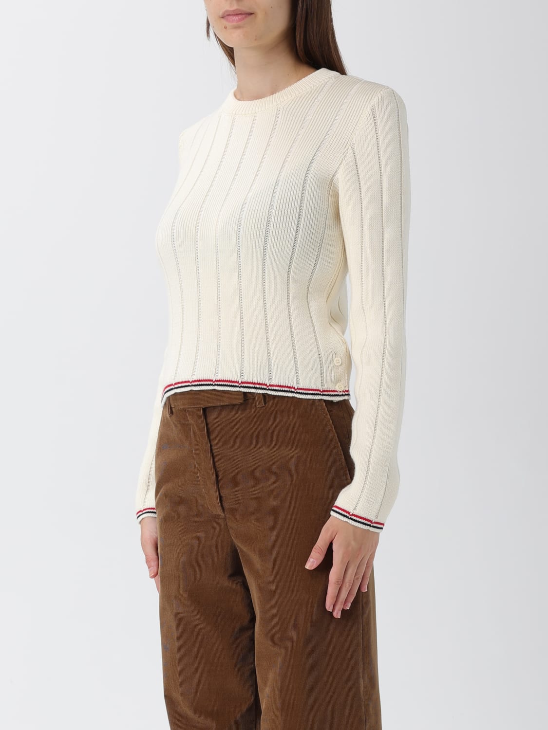 THOM BROWNE PULLOVER: Pullover damen Thom Browne, Weiß - Img 4