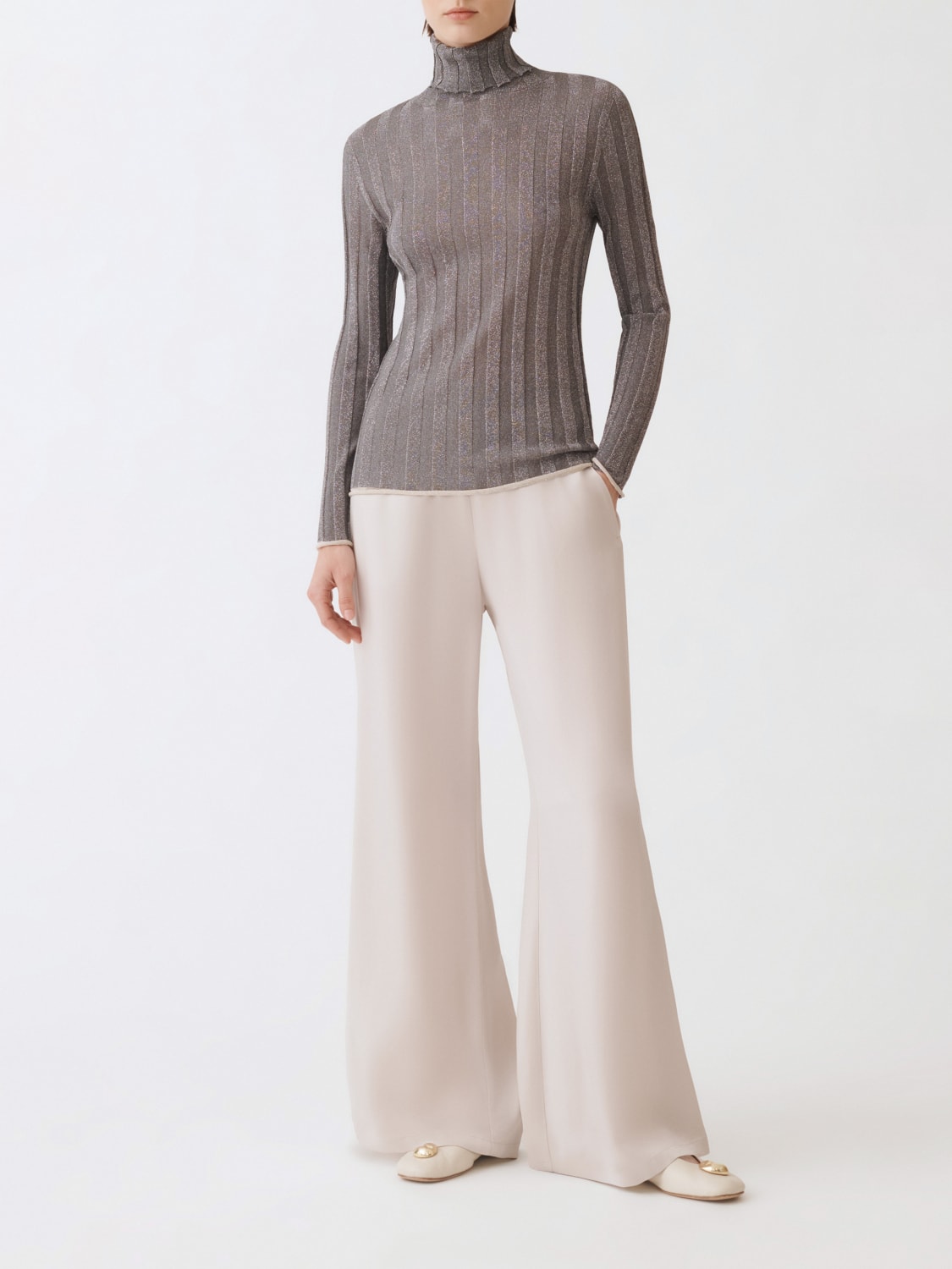 FABIANA FILIPPI PANTALON: Pantalon femme Fabiana Filippi, Poussière - Img 2