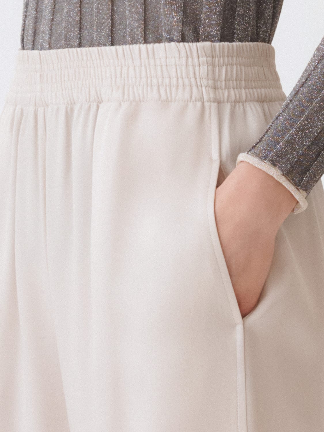 FABIANA FILIPPI PANTALON: Pantalon femme Fabiana Filippi, Poussière - Img 4