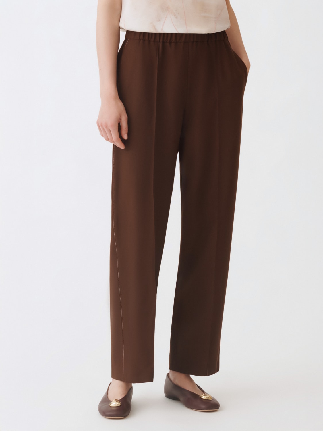 FABIANA FILIPPI PANTALONES: Pantalón mujer Fabiana Filippi, Ébano - Img 1