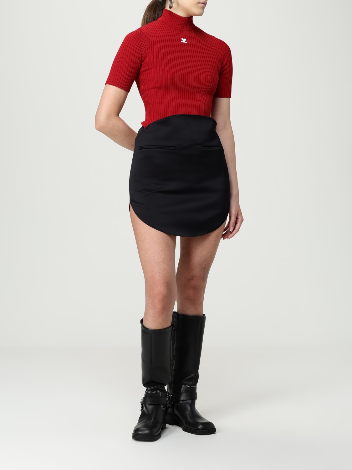 COURRÈGES SKIRT: Skirt woman CourrÈges, Black - Img 2