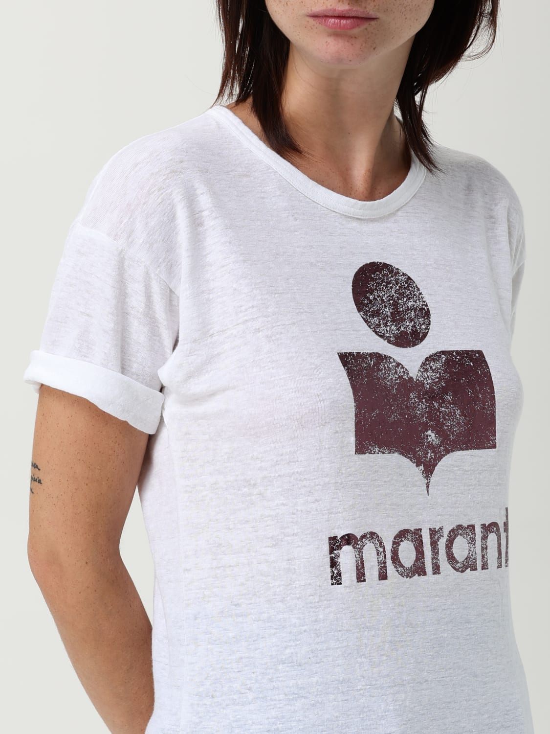 ISABEL MARANT ETOILE T-SHIRT: T-shirt damen Isabel Marant Etoile, Weiß - Img 3