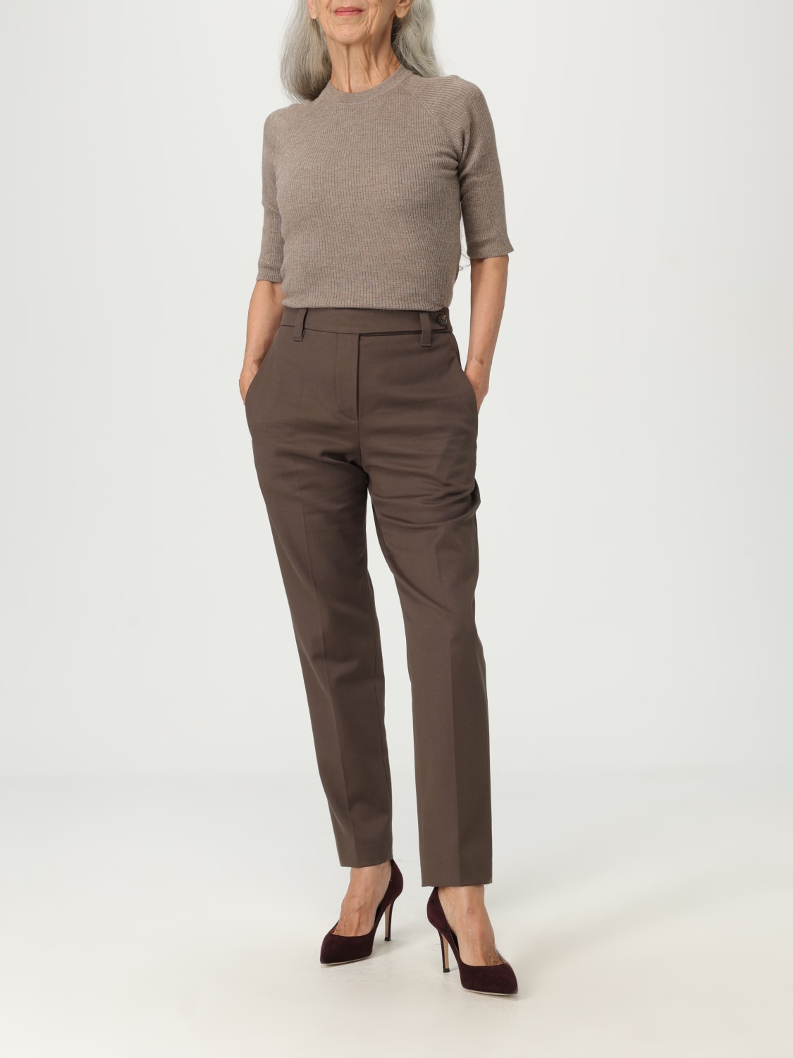 BRUNELLO CUCINELLI JERSEY: Cárdigan mujer Brunello Cucinelli, Marrón - Img 2