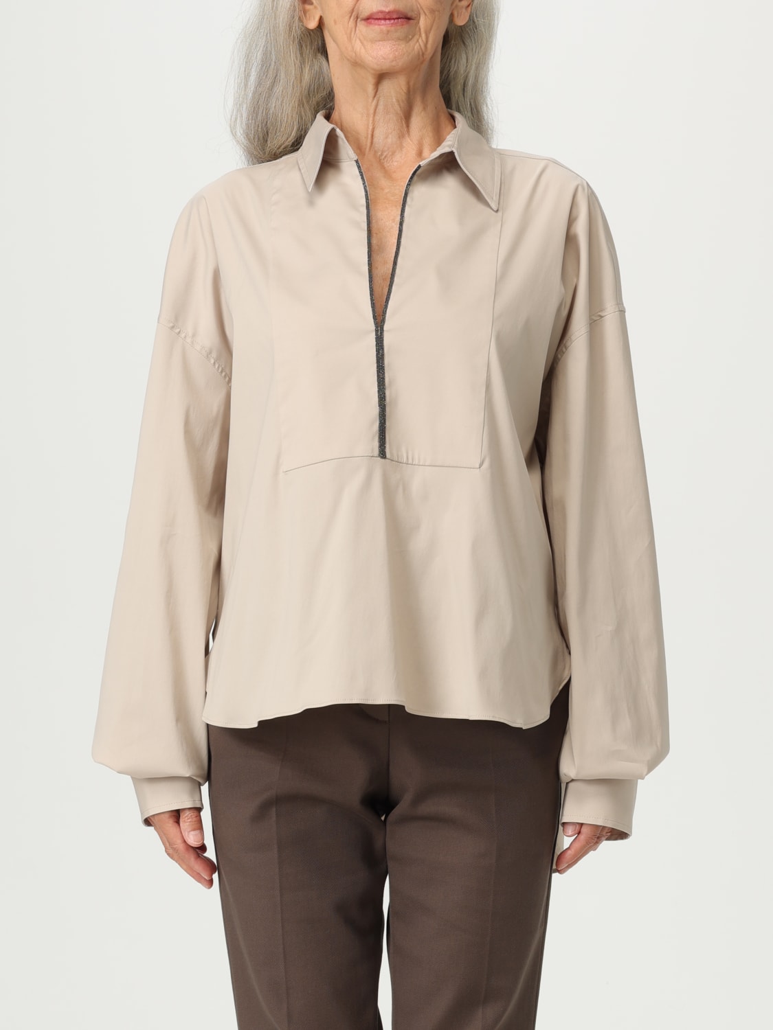 BRUNELLO CUCINELLI TOP: Top woman Brunello Cucinelli, Beige - Img 1