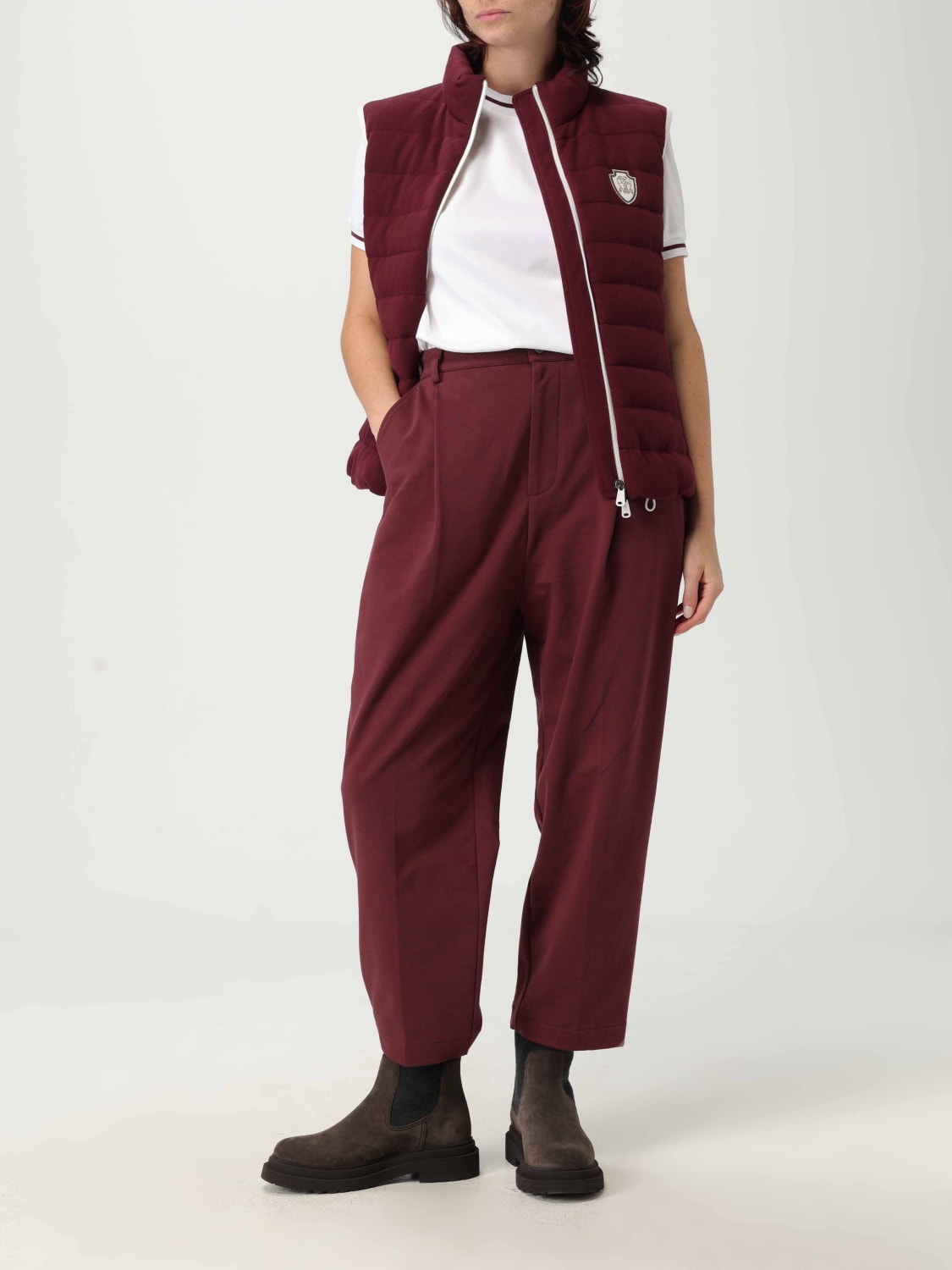 BRUNELLO CUCINELLI CHALECO: Chaleco mujer Brunello Cucinelli, Granate - Img 2