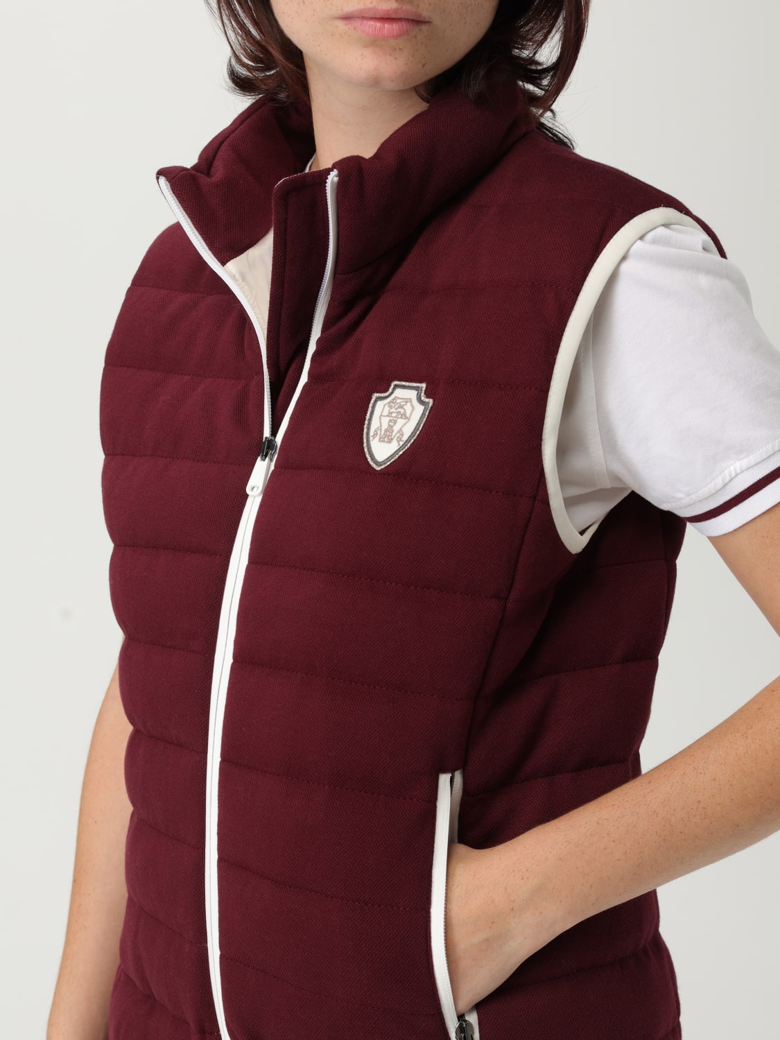 BRUNELLO CUCINELLI CHALECO: Chaleco mujer Brunello Cucinelli, Granate - Img 5