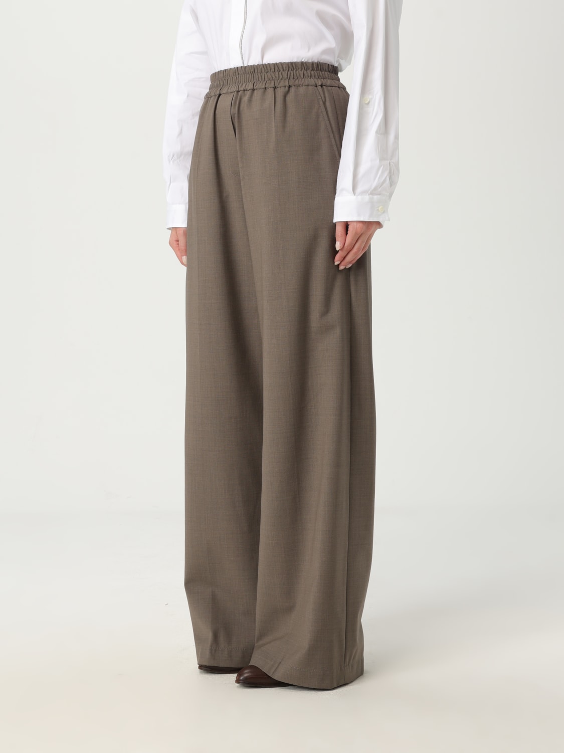 BRUNELLO CUCINELLI PANTALONI: Pantalone Brunello Cucinelli in misto lana vergine , Grigio 1 - Img 4